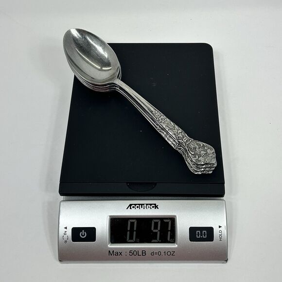 Versailles Stainless Serving Spoons Slotted MCM 8" MSI Flatware Japan Floral - Picture 12 of 13